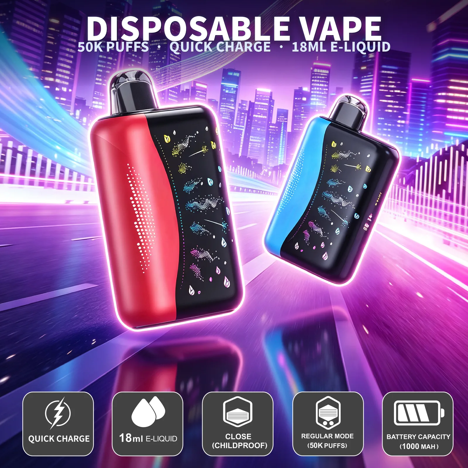 FOGGAR 50,000-Puff Disposable Vape — Full Specs