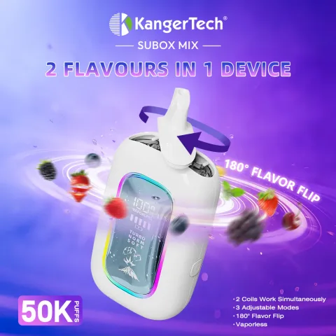 KangerTech Subox Mix: Two Flavors, One Device, 180° Flip to Switch